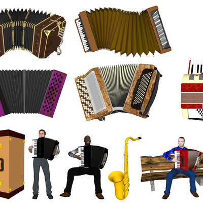 Modern saxophone accordion instrument