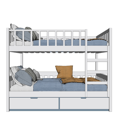 Modern Simple Children's High and Low Bed