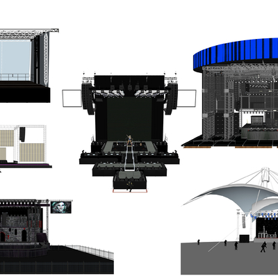 Modern outdoor steel frame lighting show stage