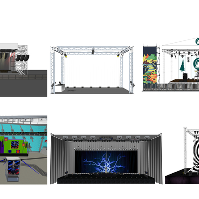 Modern outdoor steel frame lighting show stage