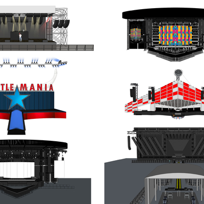 Modern outdoor steel frame lighting show stage