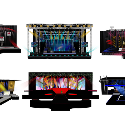 Modern outdoor steel frame lighting show stage