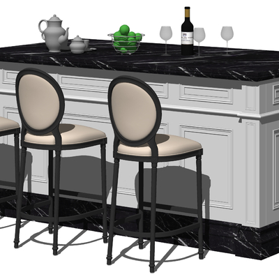 European-style marble bar
