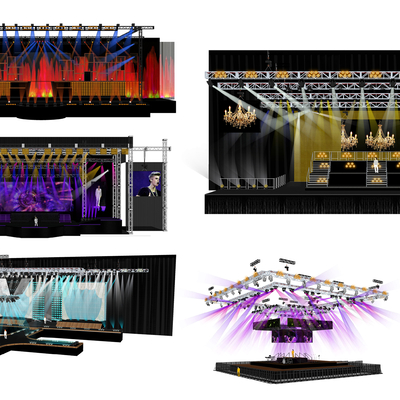 Modern outdoor steel frame lighting show stage