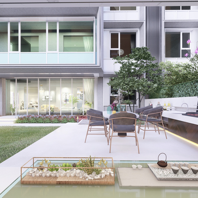 Modern Courtyard Garden