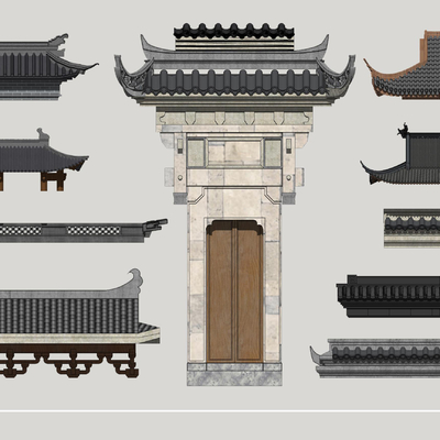 Chinese-style ancient building eaves