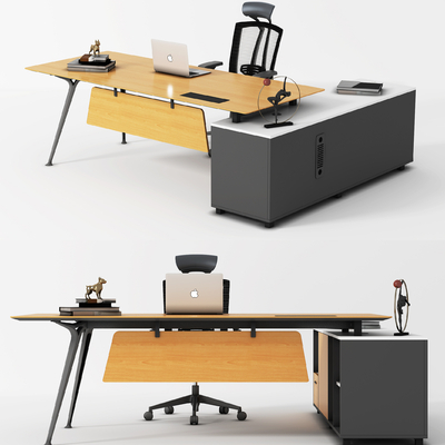 Modern office desk and chair class desk