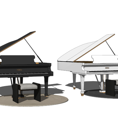 Modern grand piano