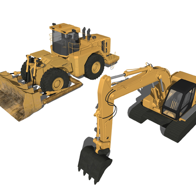 Modern engineering vehicle excavator bulldozer