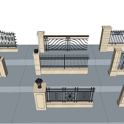 European-style fence and railing