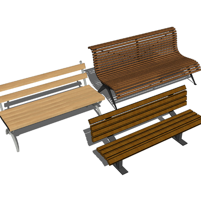 Modern Outdoor Park Bench