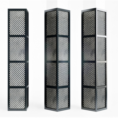 Modern Metal Grid Columns