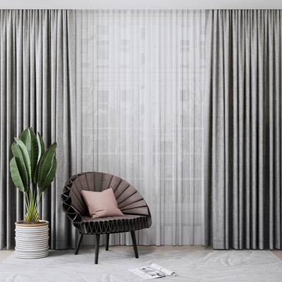 Modern Fabric Curtain Window Screen