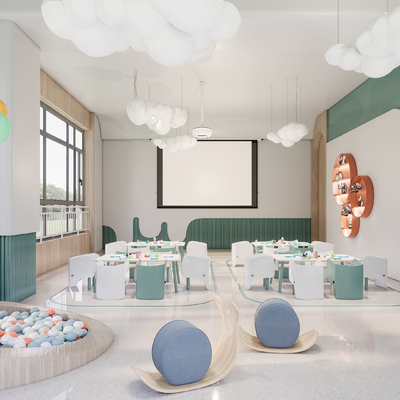 Modern Kindergarten Classroom