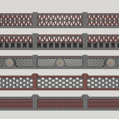 Chinese-style brick wall