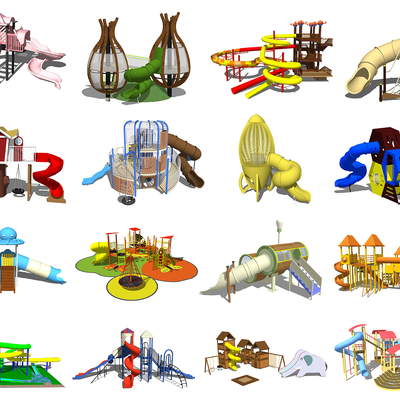 Modern rotating slide Recreation facilities Children's equipment