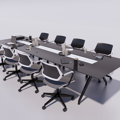 Modern Conference Table and Chair