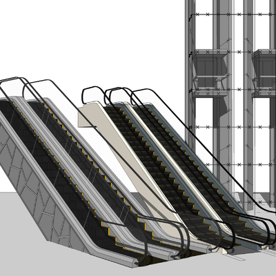 Modern Escalator Elevator