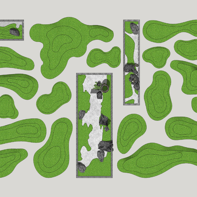 Chinese micro-terrain landscape sketch