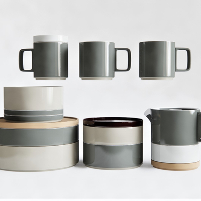 Modern ceramic teacup tableware