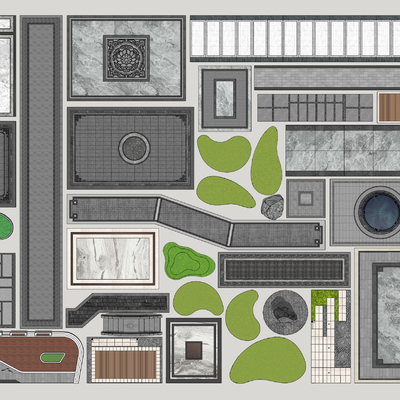 Modern residential area pavement materials