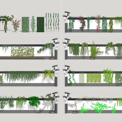 Neo-Chinese Style plant landscape wall