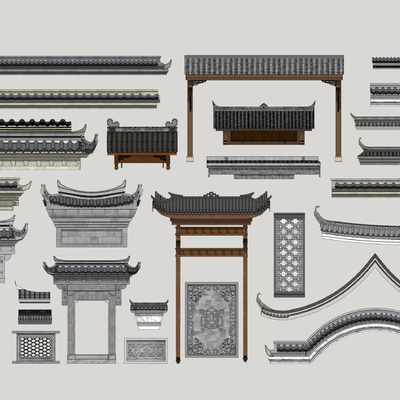 Chinese-style ancient building eaves