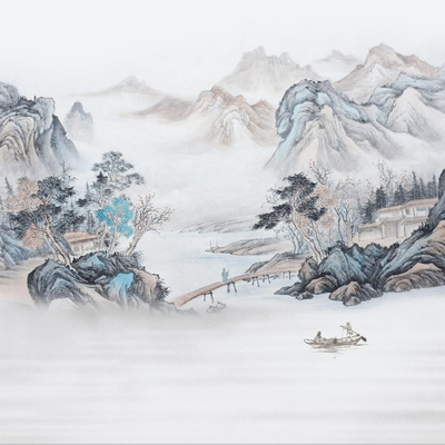 New Chinese ink mural