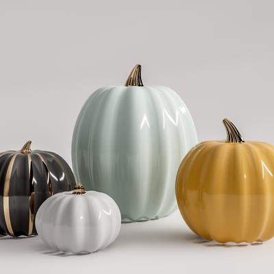 Modern Pumpkin Ceramic Ornaments