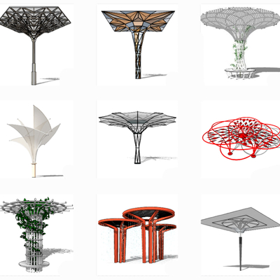 Modern tree-shaped gallery flower stand