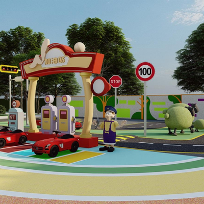 Modern Racing Kindergarten Landscape