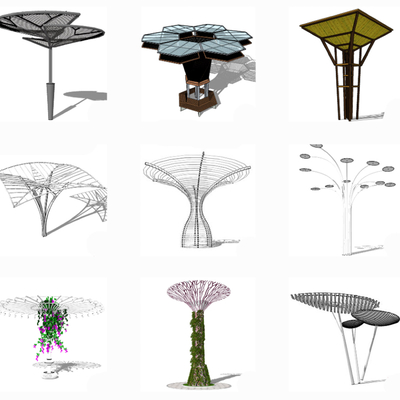 Modern tree-shaped porch flower stand