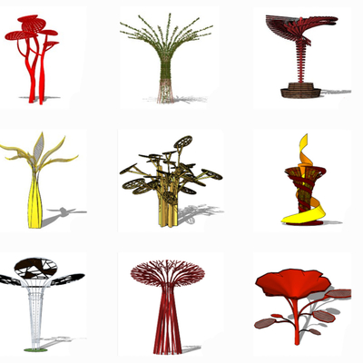 Modern tree-shaped porch flower stand