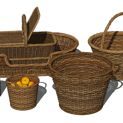 Chinese bamboo storage basket