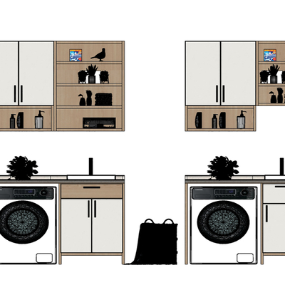 Nordic Washing Machine Balcony Cabinet