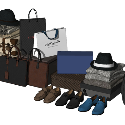 Modern bags shoes and hats