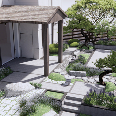 New Chinese Courtyard Garden