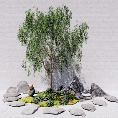 New Chinese Landscape Trees Willow Trees