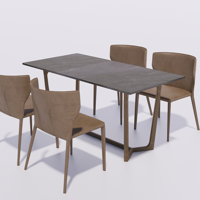 Modern Casual Dining Table and Chair