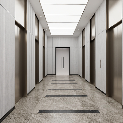 Modern elevator hall aisle