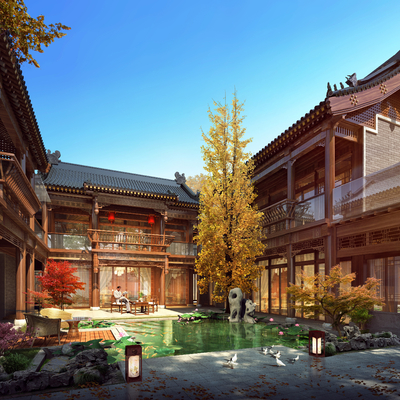 New Chinese Courtyard Courtyard