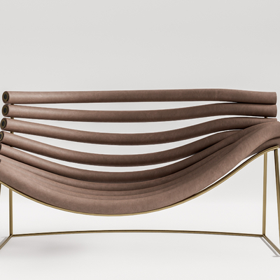 Modern Leather Chaise