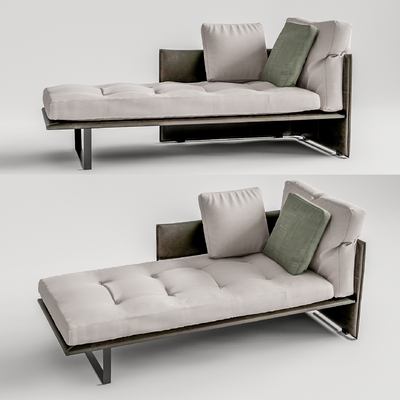 Modern fabric chaise longue