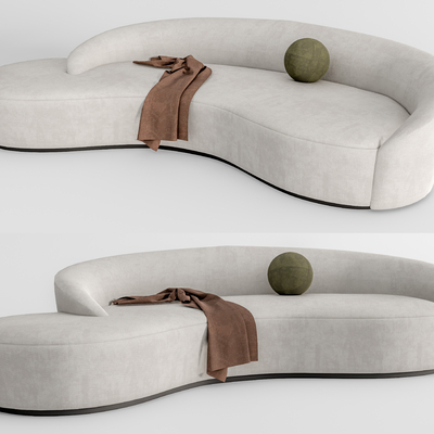 modern curved sofa