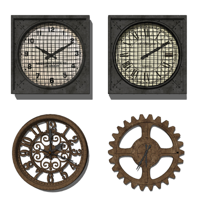 Industrial wind clock wall clock