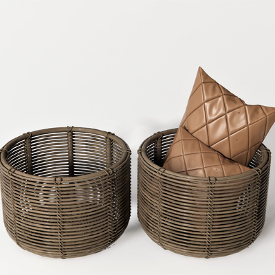 Modern bamboo basket storage basket