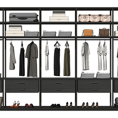 Modern Clothing Store Wardrobe