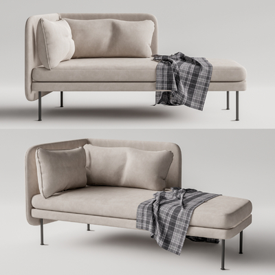 Modern fabric chaise longue