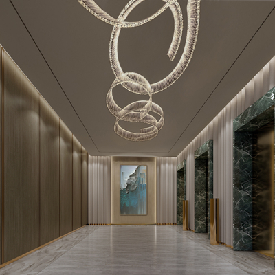 Modern Hotel Elevator Hall