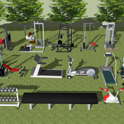 Modern indoor fitness equipment